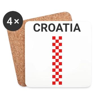 Vertikale Quadrate Kroatien - Untersetzer (4er-Set) - Weiß - Vorne