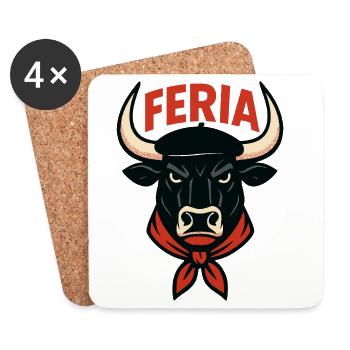 Feria - Basque Country - Taurus - Coasters (set of 4) - white - Front