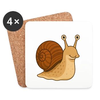 Schnecki - Coasters (set of 4) - white - Front