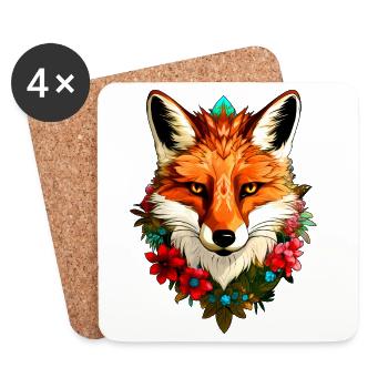 Style des Renards - Dessous de verre (lot de 4) - blanc - Devant