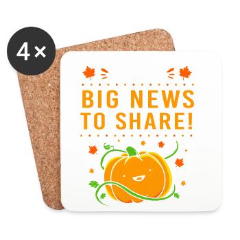 Thanksgiving Gender Reveal Mom-to-be - Coasters (set of 4) - white - Front