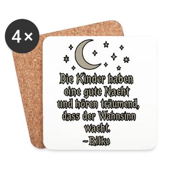 Der Wahnsinn wacht - Untersetzer (4er-Set) - Weiß - Vorne