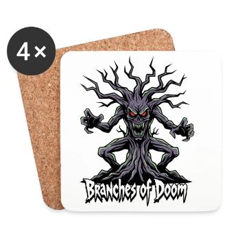Branches of Doom – Dämonischer Baumgeist - Untersetzer (4er-Set) - Weiß - Vorne