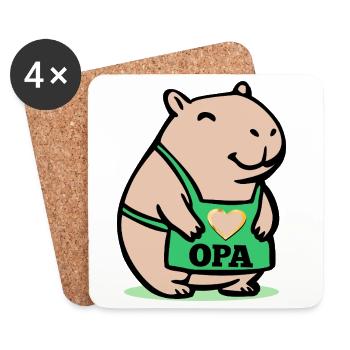 GRANDPA CAPYBARA CHEF - Coasters (set of 4) - white - Front