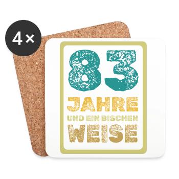Age 83 - Coasters (set of 4) - white - Front