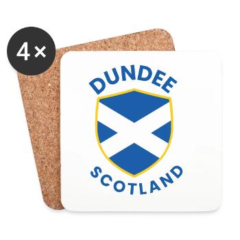 Dundee Shield Saltire Wappen - Untersetzer (4er-Set) - Weiß - Vorne