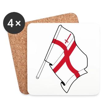 City of London Flag - Coasters (set of 4) - white - Front