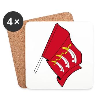 Drapeau de l’Essex - Dessous de verre (lot de 4) - blanc - Devant