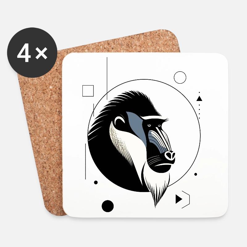 Mandrill - Coasters (set of 4) - white