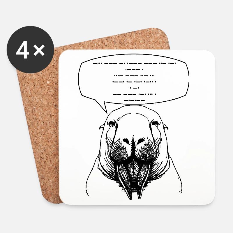 Do you speak Morse code? - Coasters (set of 4) - white