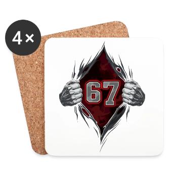 SixSeven - Coasters (set of 4) - white - Front