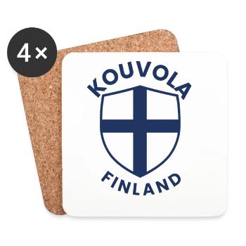 Kouvola Finnland-Schild-Logo - Untersetzer (4er-Set) - Weiß - Vorne