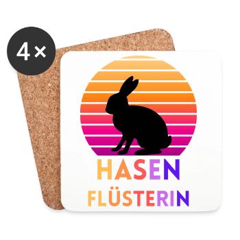 Bunny Whisperer - Coasters (set of 4) - white - Front