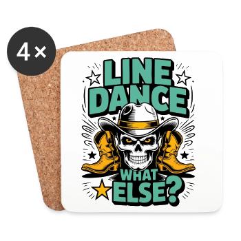 Line Dance What Else? - Coasters (set of 4) - white - Front