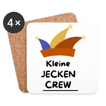 Little Jecken Crew – Conception familiale de Carnaval - Dessous de verre (lot de 4) - blanc - Devant