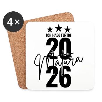 Matura 2026 I'm done - Coasters (set of 4) - white - Front