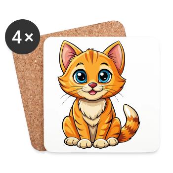 Baby Cat - Coasters (set of 4) - white - Front