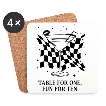 Table For One Martini Party - Dessous de verre (lot de 4) - blanc - Devant