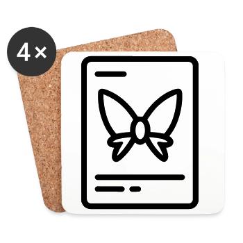 Collectible Game Card - Coasters (set of 4) - white - Front