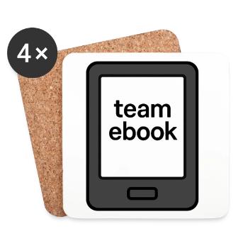 À quelle équipe appartiens-tu ? - Équipe eBook-Reader - Dessous de verre (lot de 4) - blanc - Devant