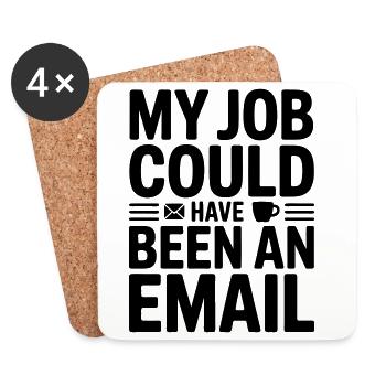 Office humor for employees - Coasters (set of 4) - white - Front