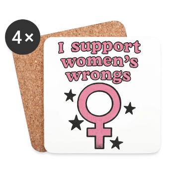 Frauenrechte Pink Venus-Emblem - Untersetzer (4er-Set) - Weiß - Vorne