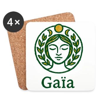 Gaïa - Mère Nature - Arbre de Vie - Dessous de verre (lot de 4) - blanc - Devant