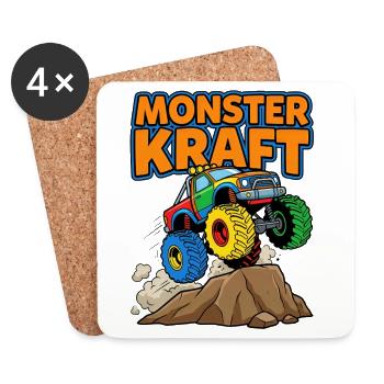 Monster Power Truck Adventure - Coasters (set of 4) - white - Front