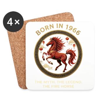 Legende 1966 The Myth Legend Horse - Coasters (set of 4) - white - Front