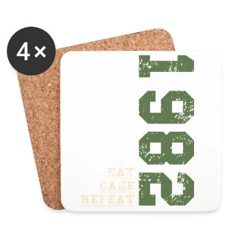 1982 Birthday 1982 Born 1982 Birthday - Coasters (set of 4) - white - Front