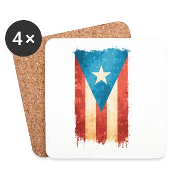 Porto Rico - Dessous de verre (lot de 4) - blanc - Devant