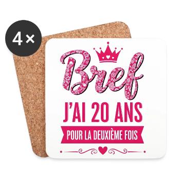 40 Years Wife Gift Anniversary 40 Years Woman - Coasters (set of 4) - white - Front