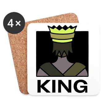 König - Untersetzer (4er-Set) - Weiß - Vorne