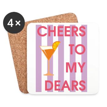 Santé à mes amours, Santé - Dessous de verre (lot de 4) - blanc - Devant