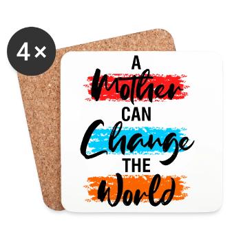 Mother Can Change the World Shirt - Coasters (set of 4) - white - Front