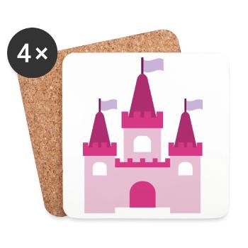 Princess Castle - Coasters (set of 4) - white - Front