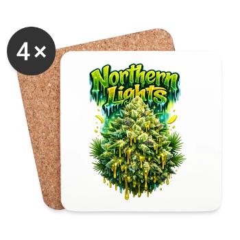 Northern Lights Graffiti Classic Print - Dessous de verre (lot de 4) - blanc - Devant