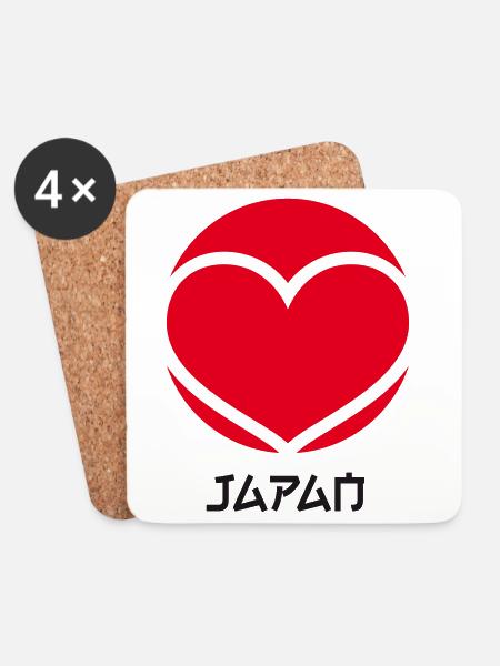 i love japan - Untersetzer (4er-Set) - Weiß