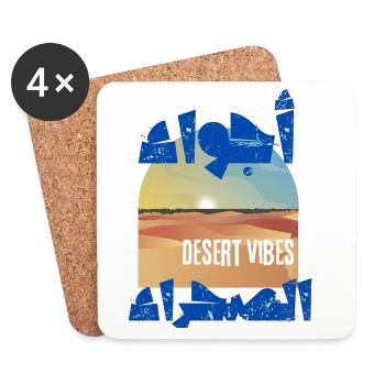 Desert Dunes and Sunset Vibes - Coasters (set of 4) - white - Front