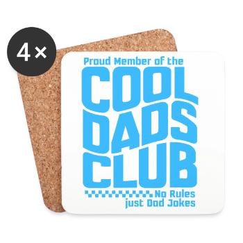 Cool Dads Club - Papa Vatertag Geschenk - Untersetzer (4er-Set) - Weiß - Vorne