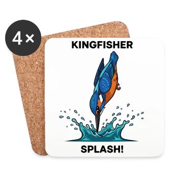 Kingfisher Splash Kingfisher River - Untersetzer (4er-Set) - Weiß - Vorne