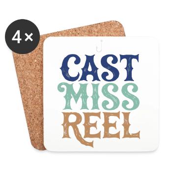 Besetzung: Miss Reel Retro Peach - Untersetzer (4er-Set) - Weiß - Vorne
