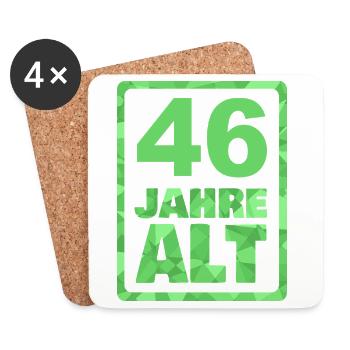 Age 46 - Coasters (set of 4) - white - Front
