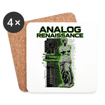 Analog Renaissance Cyberpunk - Coasters (set of 4) - white - Front