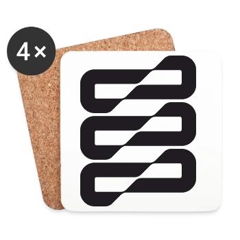 Geometrische Kettenkonstruktion - Untersetzer (4er-Set) - Weiß - Vorne