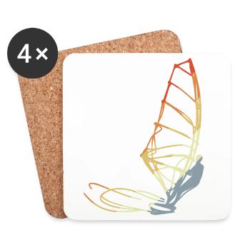 Vintage Windsurfing - Coasters (set of 4) - white - Front