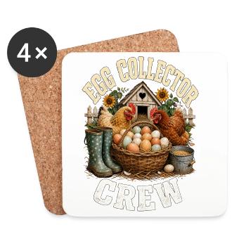 EGG COLLECTOR CREW - Coasters (set of 4) - white - Front