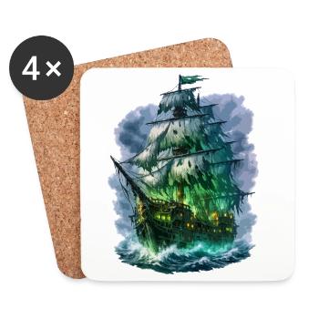 Le Hollandais Volant - Dessous de verre (lot de 4) - blanc - Devant