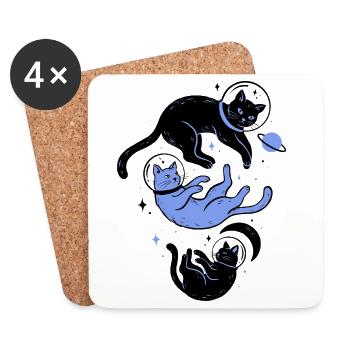 Dog Mama est mon énergie d’âme - Dessous de verre (lot de 4) - blanc - Devant