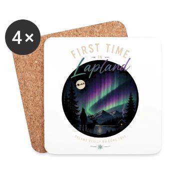 First time in Lapland - Coasters (set of 4) - white - Front